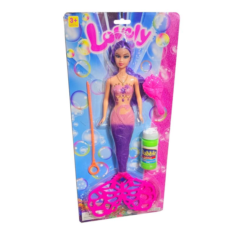 GENERICO - Muñeca Sirena Burbujas Juguete Interactivo Niñas + Liquido