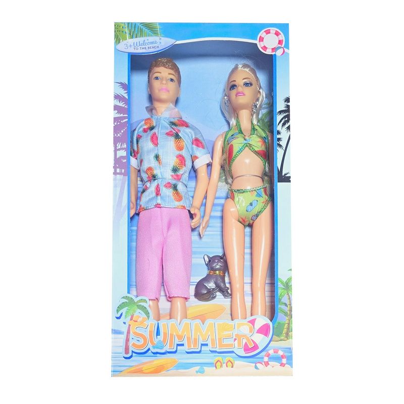 GENERICO - Muñeca Muñeco Playa Vacaciones Mascota Juguete Niñas