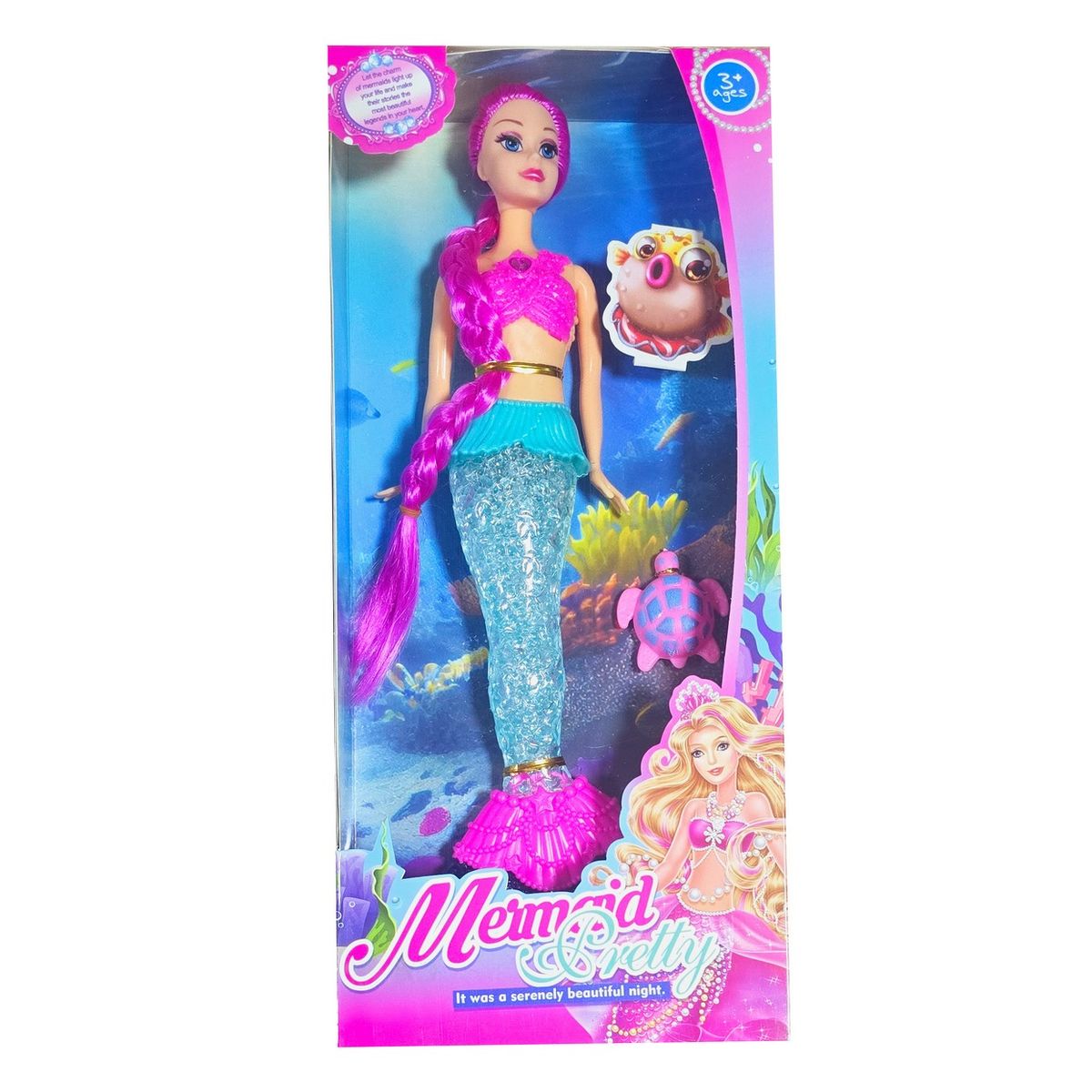 GENERICO - Muñeca Sirena Cola Sirena Tortuga Juguete Niñas Interactivo