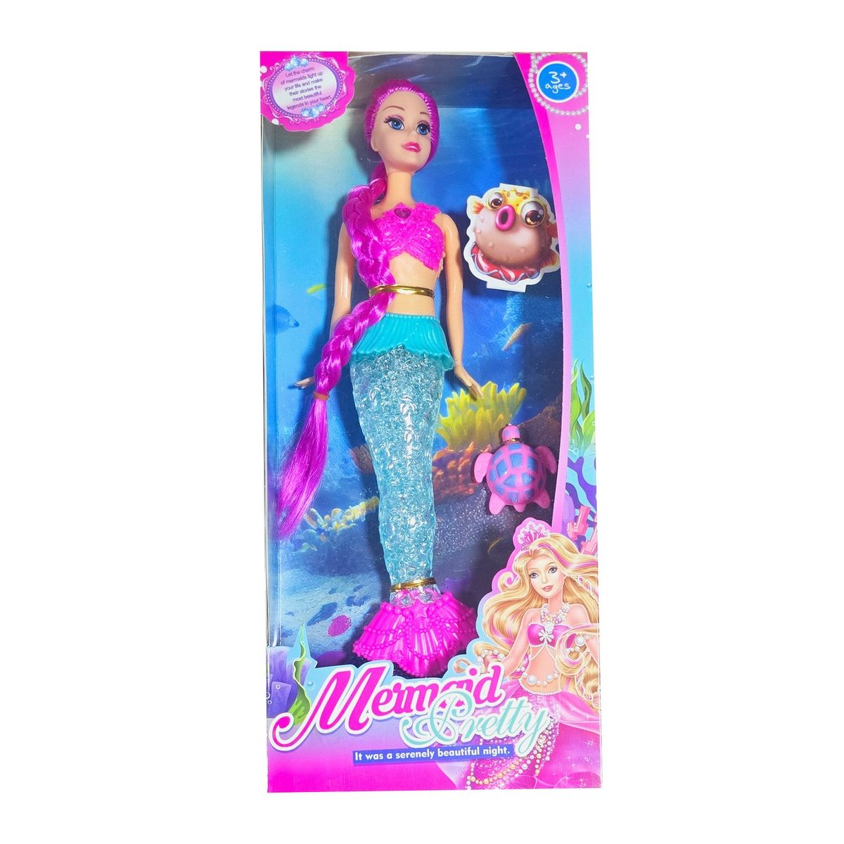 GENERICO - Muñeca Sirena Cola Sirena Tortuga Juguete Niñas Interactivo