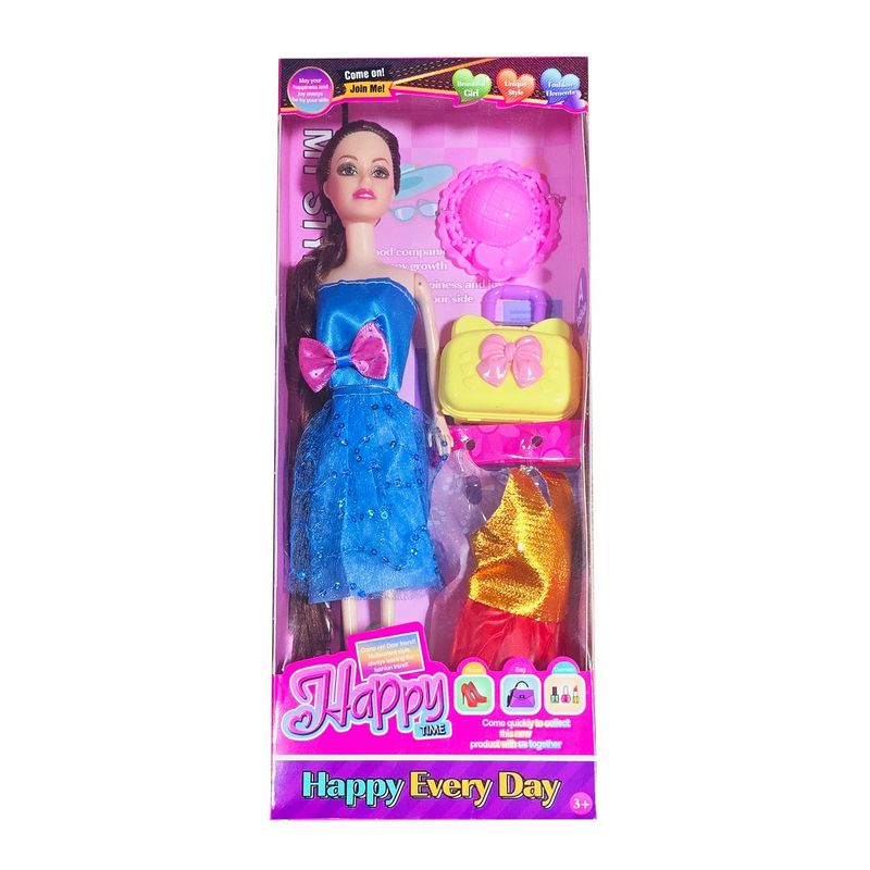 GENERICO - Muñeca Vestidos Sombrero Bolso Juguete Niñas Interactivo