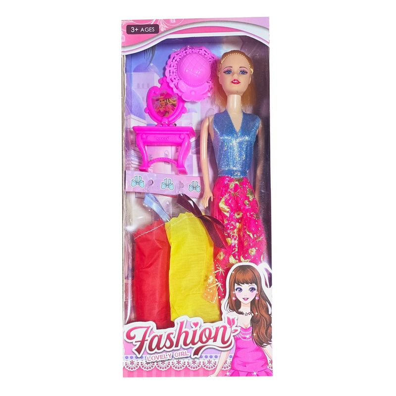 GENERICO - Muñeca Vestidos Sombrero Tocador Juguete Niñas Interactivo