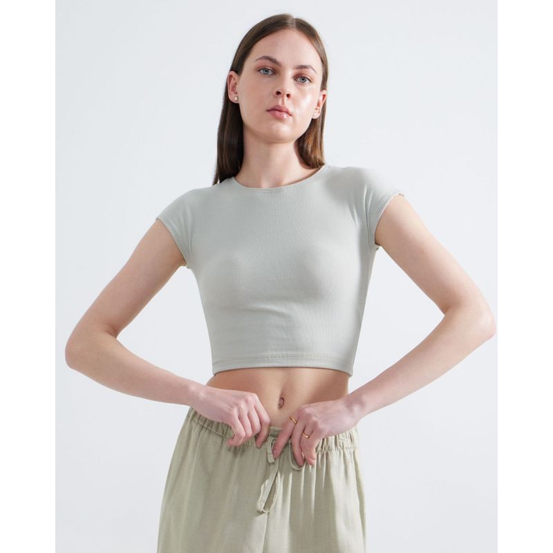 SEVEN SEVEN - Crop Top Para Mujer Manga Corta Color Beige Marca Seven Seven #28095877