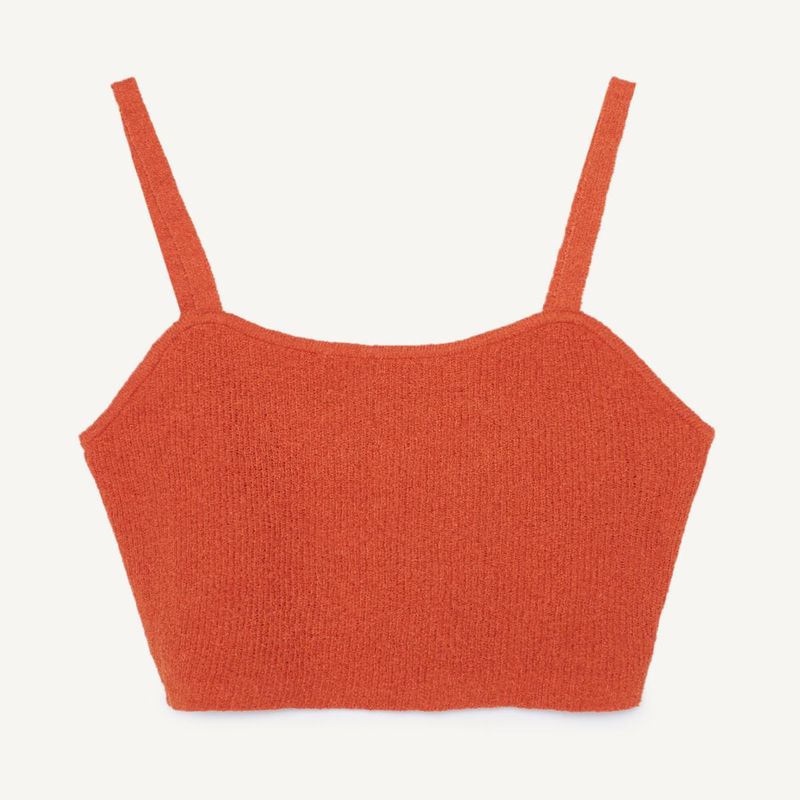 SEVEN SEVEN - Crop Top Para Mujer Manga Sisa Color Naranja Marca Seven Seven #28095377