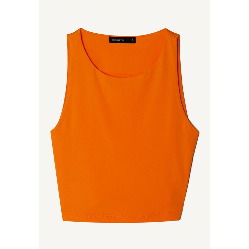 SEVEN SEVEN - Camiseta Para Mujer Manga Sisa Color Naranja Marca Seven Seven #28095768