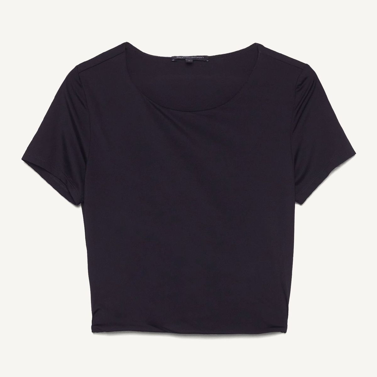 SEVEN SEVEN - Crop Top Para Mujer Manga Corta Color Negro Marca Seven Seven #28095648