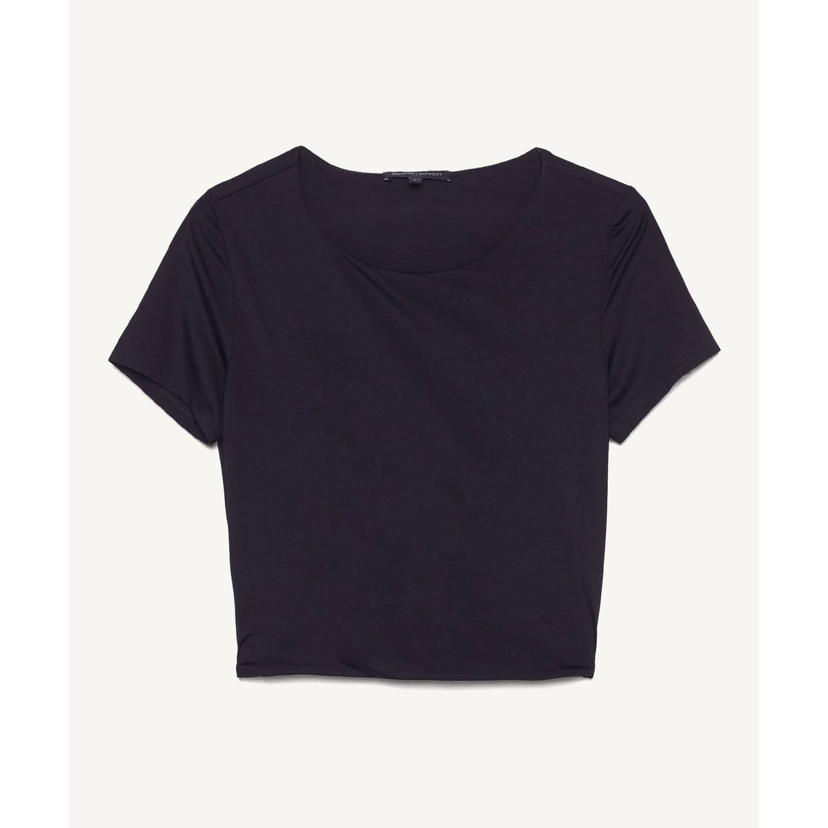 SEVEN SEVEN - Crop Top Para Mujer Manga Corta Color Negro Marca Seven Seven #28095648