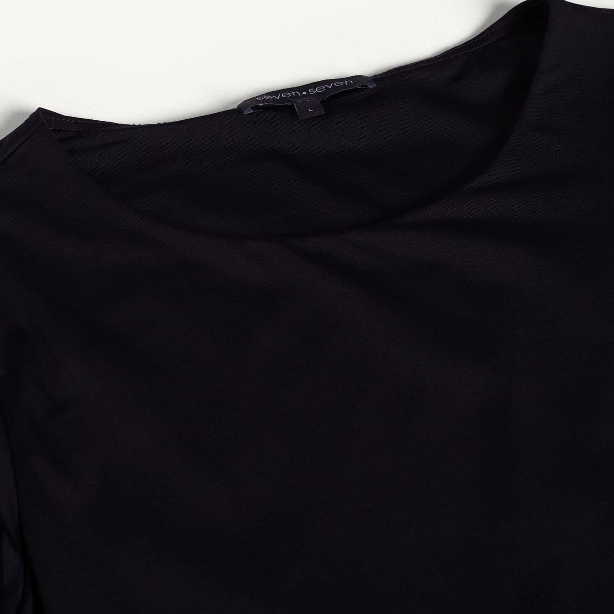 SEVEN SEVEN - Crop Top Para Mujer Manga Corta Color Negro Marca Seven Seven #28095648