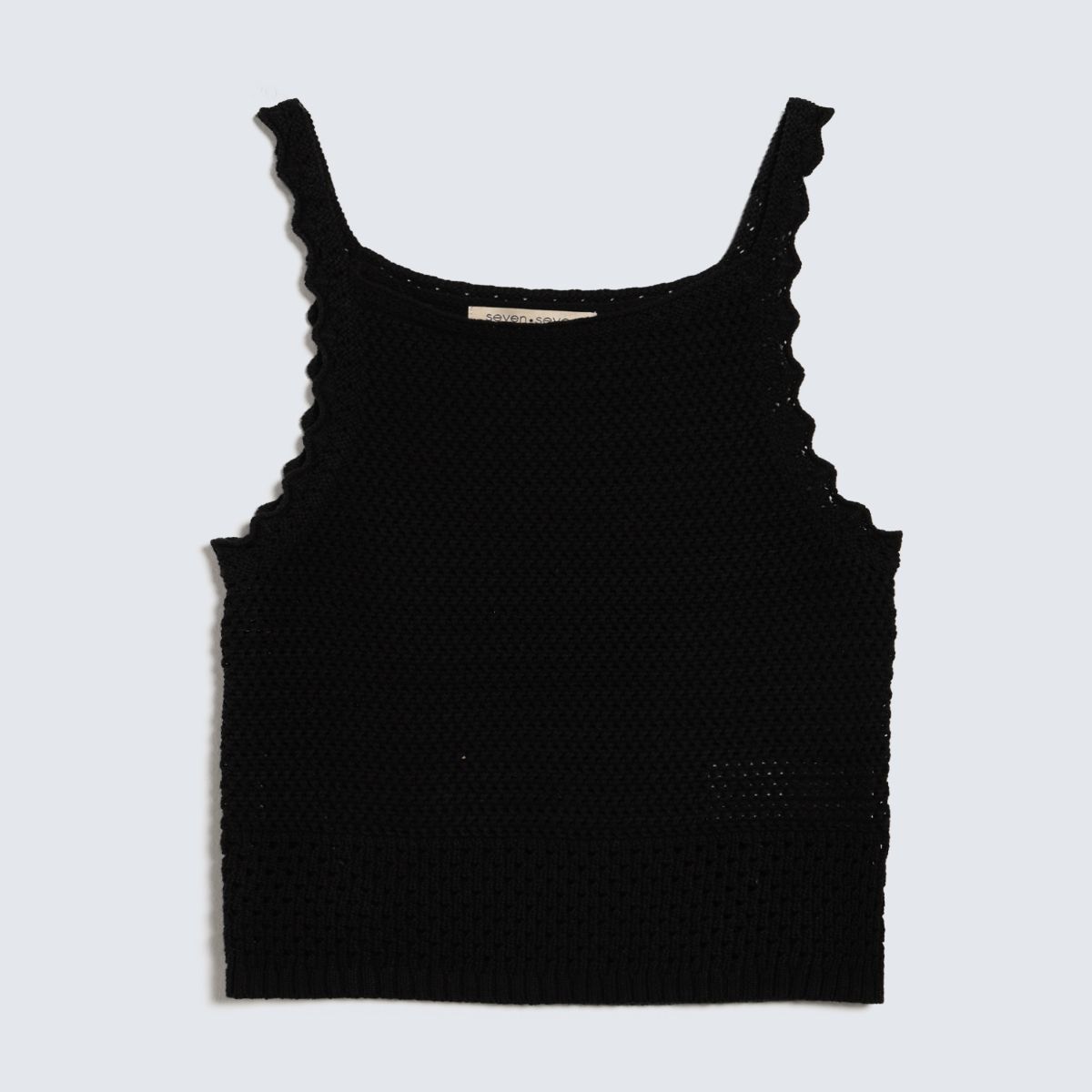 SEVEN SEVEN - Camiseta Para Mujer Manga Sisa Color Negro Marca Seven Seven #28095739