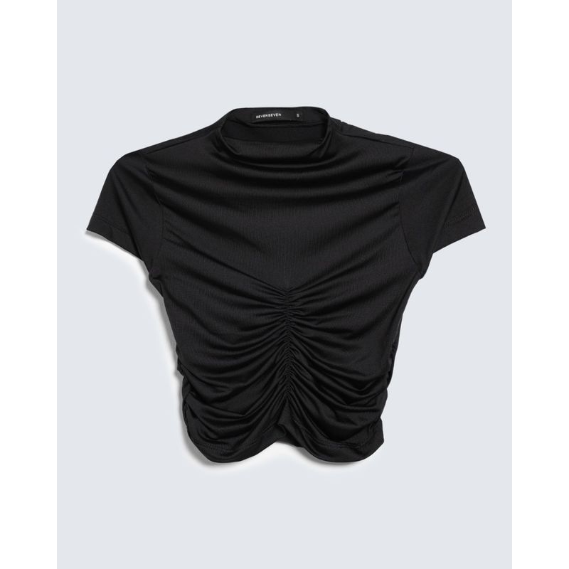 SEVEN SEVEN - Camiseta Para Mujer Manga Corta Color Negro Marca Seven Seven #28095985