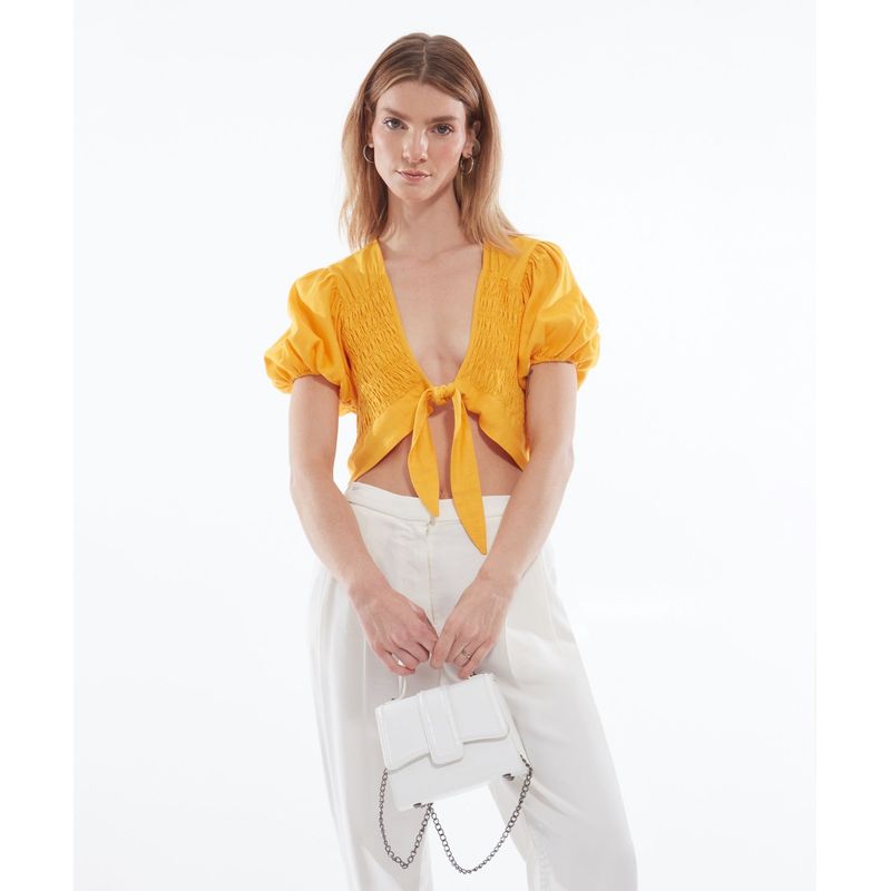 SEVEN SEVEN - Blusa Para Mujer Manga Corta Color Amarillo  Marca Seven Seven #28123791