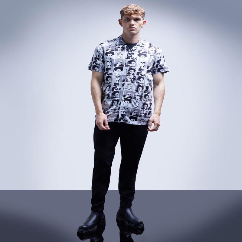 SEVEN SEVEN - Camisa Para Hombre Manga Corta  Color Negro Marca Seven Seven #45011957