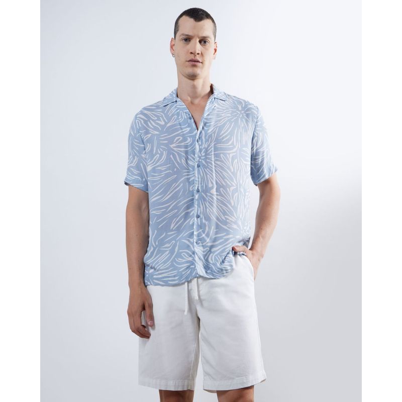 SEVEN SEVEN - Camisa Para Hombre Manga Corta  Color Azul  Marca Seven Seven #45012039
