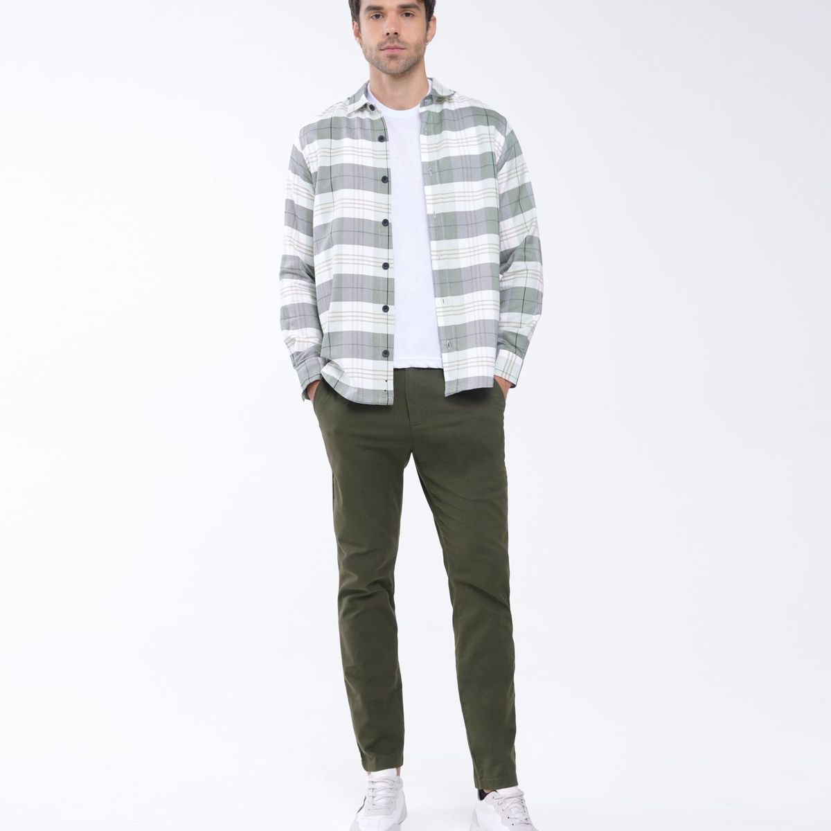 SEVEN SEVEN - Camisa De Hombre  Color Verde Marca Seven Seven #45011912