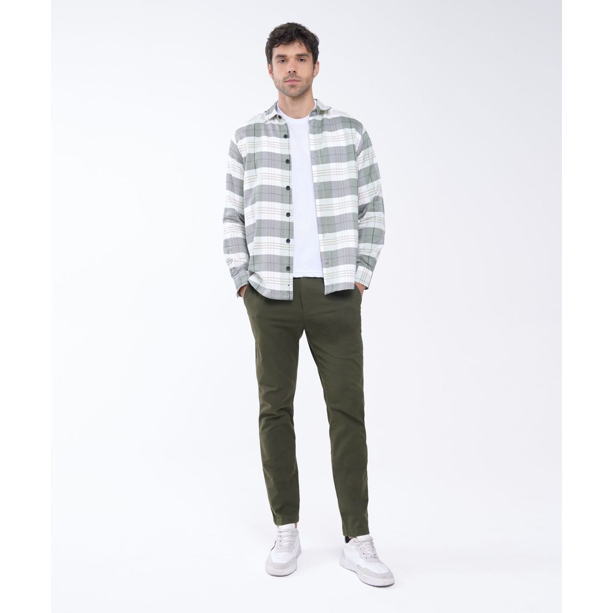 SEVEN SEVEN - Camisa De Hombre  Color Verde Marca Seven Seven #45011912