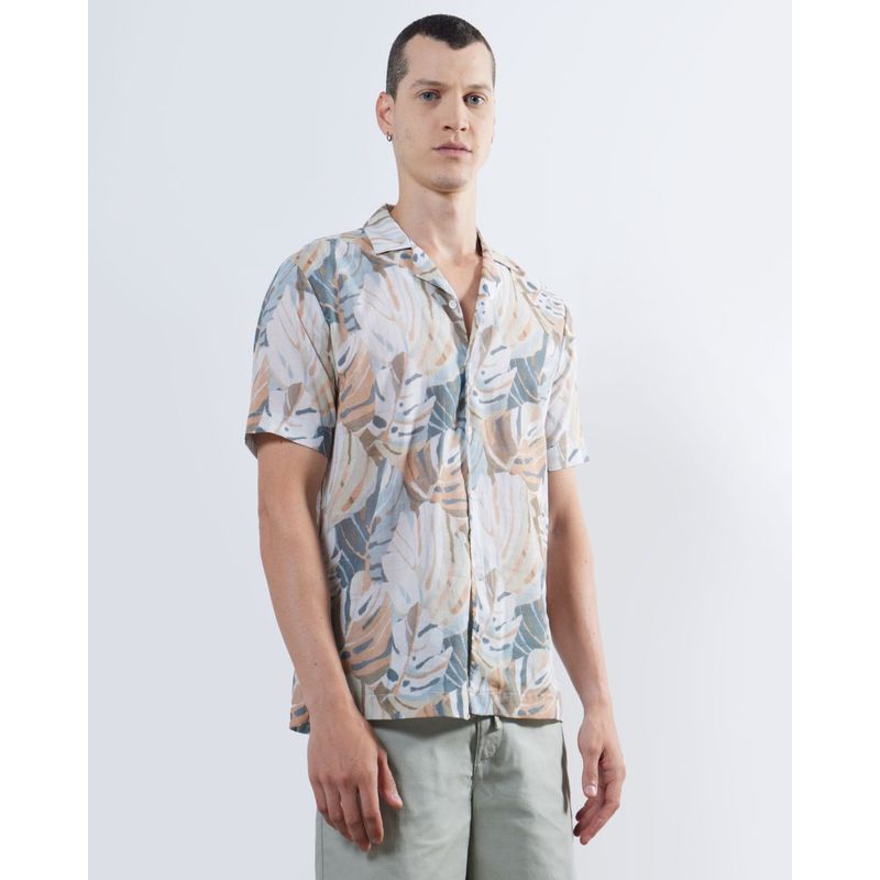 SEVEN SEVEN - Camisa Para Hombre Manga Corta  Color Crudo Marca Seven Seven #45012041