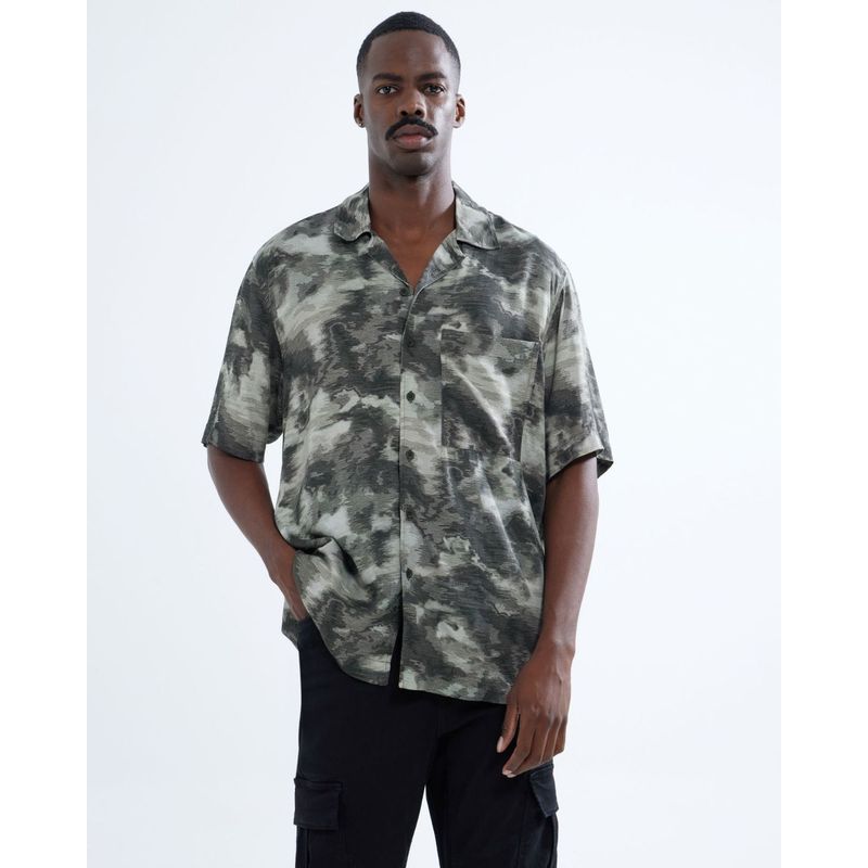 SEVEN SEVEN - Camisa Para Hombre Manga Corta  Color Verde  Marca Seven Seven #45011992
