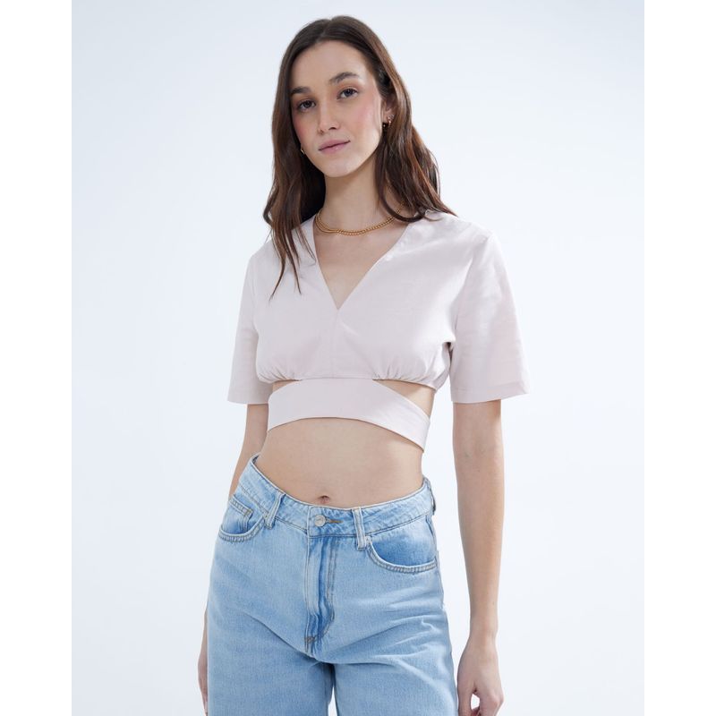 SEVEN SEVEN - Blusa Para Mujer Manga Corta Color Beige Marca Seven Seven #28123931