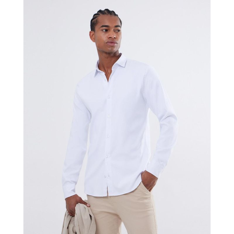 SEVEN SEVEN - Camisa Para Hombre Manga Larga  Color Blanco Marca Seven Seven #45012013
