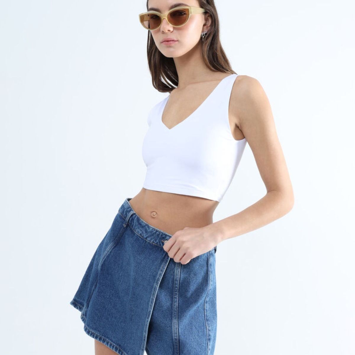 SEVEN SEVEN - Camiseta Para Mujer Manga Sisa Color Blanco Marca Seven Seven #28095909