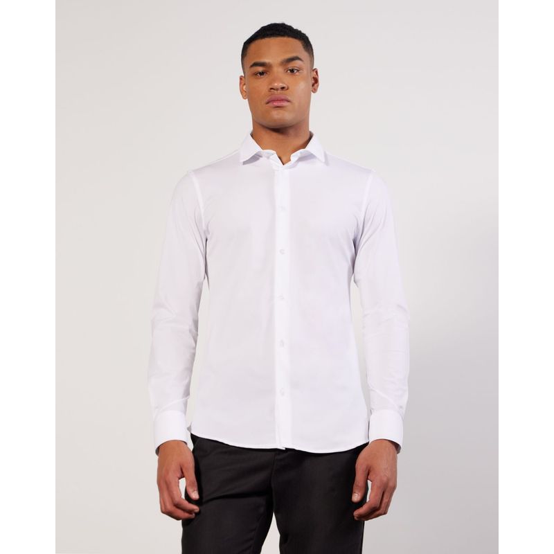 SEVEN SEVEN - Camisa Para Hombre Manga Larga Cuello Casual M Color Blanco Marca Seven Seven #45011951