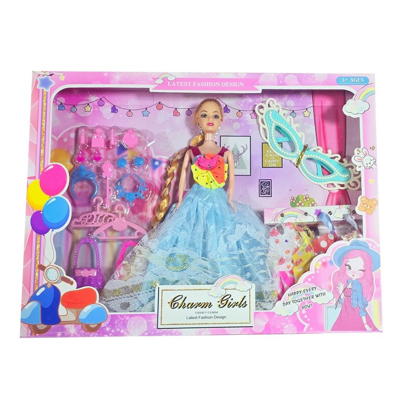 GENERICO - Muñeca Vestidos Elegante Antifaz Accesorios Vestidos Juguete