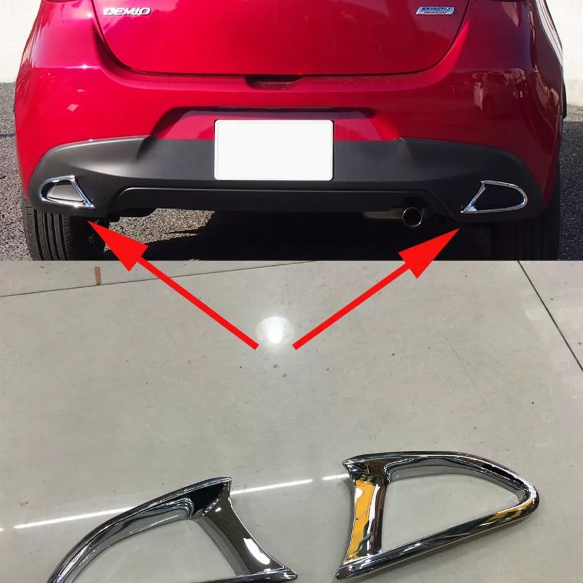 GENERICO - accesorios mazda 2 cubierta bomper trasero 2pcs 2016-2020
