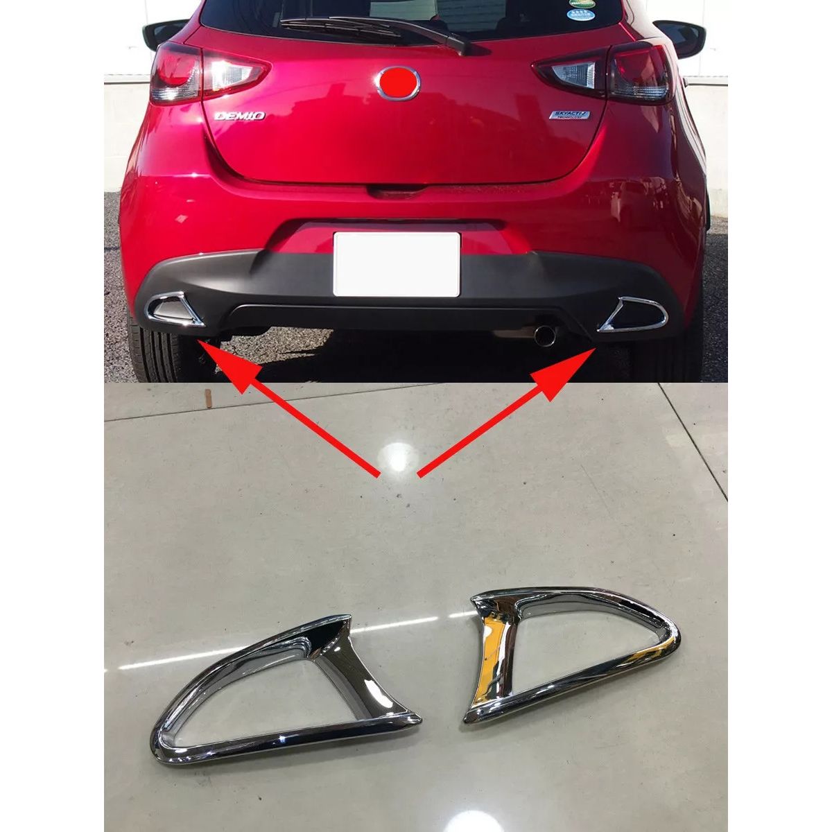 GENERICO - accesorios mazda 2 cubierta bomper trasero 2pcs 2016-2020