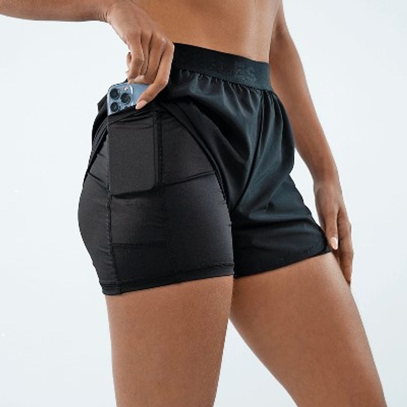 NO RULES - SHORT CON LYCRA RUNNING CON ELASTICO NEGRO.