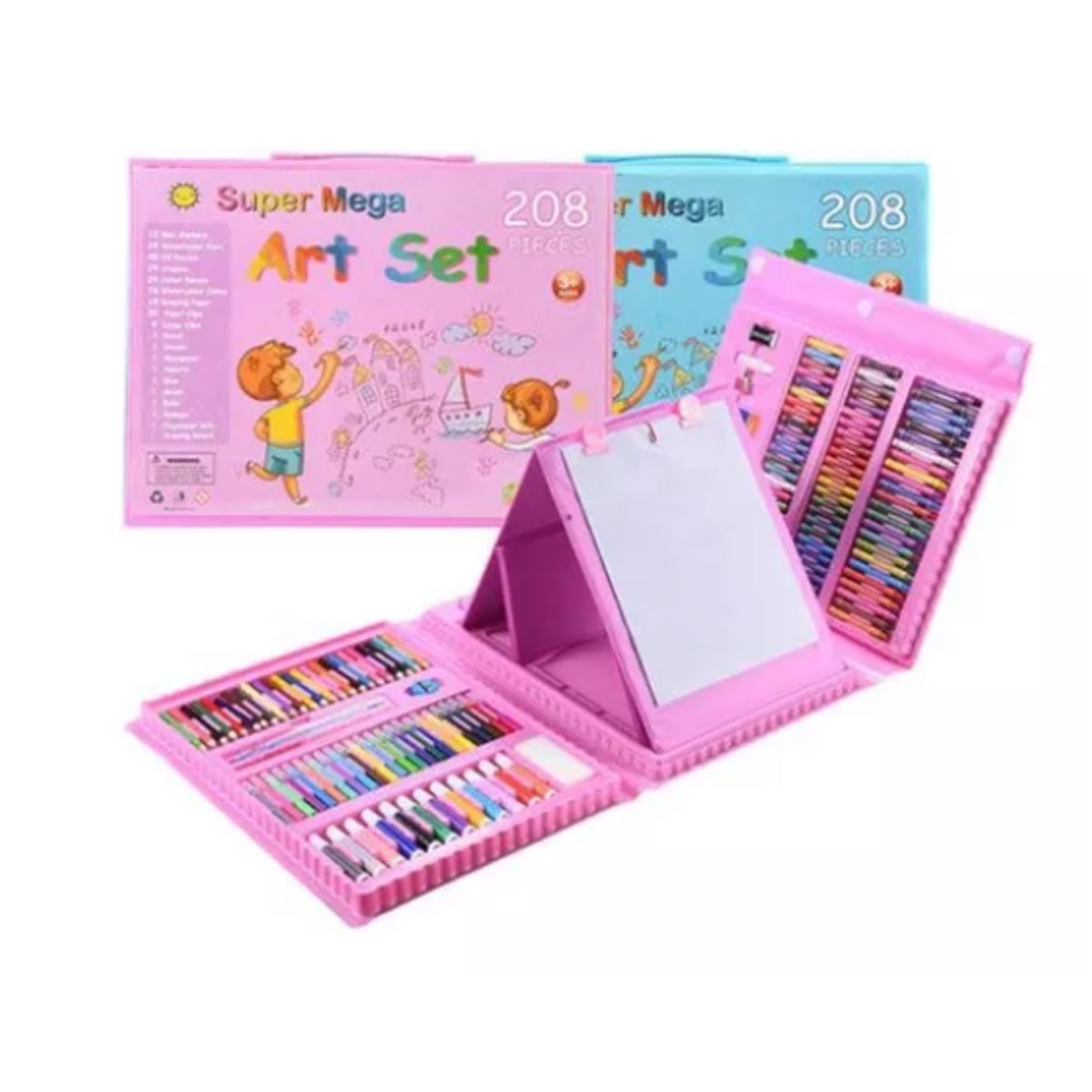 GENERICO - Set De Arte 208 Piezas Kit Escolar Niños