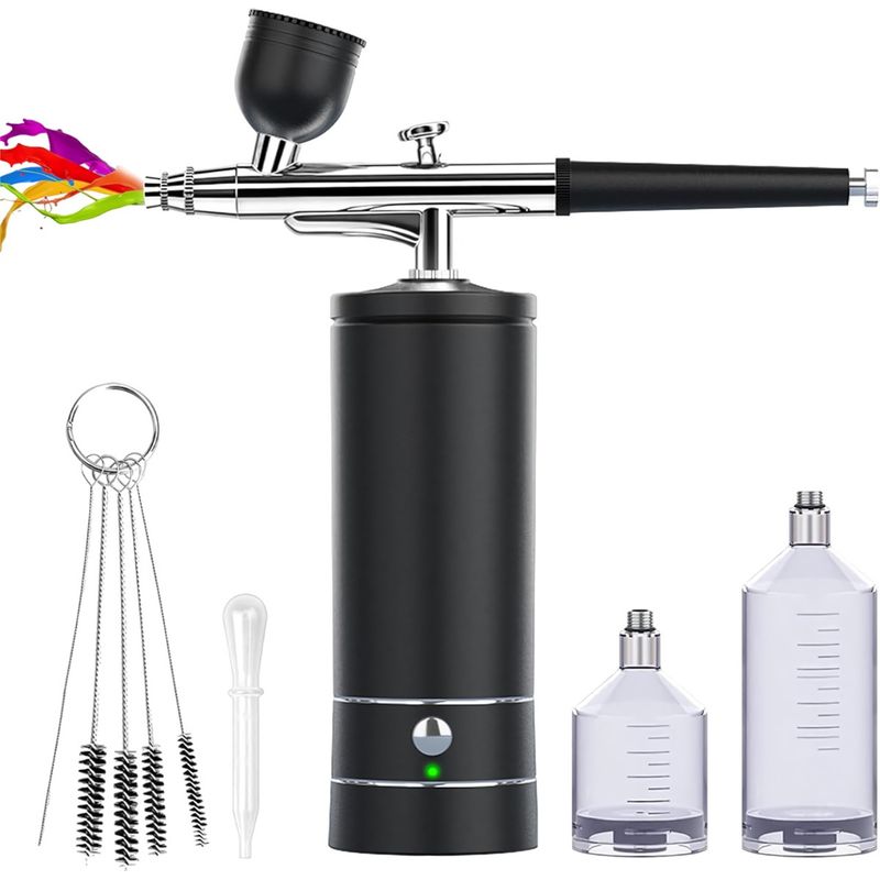 GENERICO - Kit Mini Aerógrafo Compresor Pistola Inyector Aire