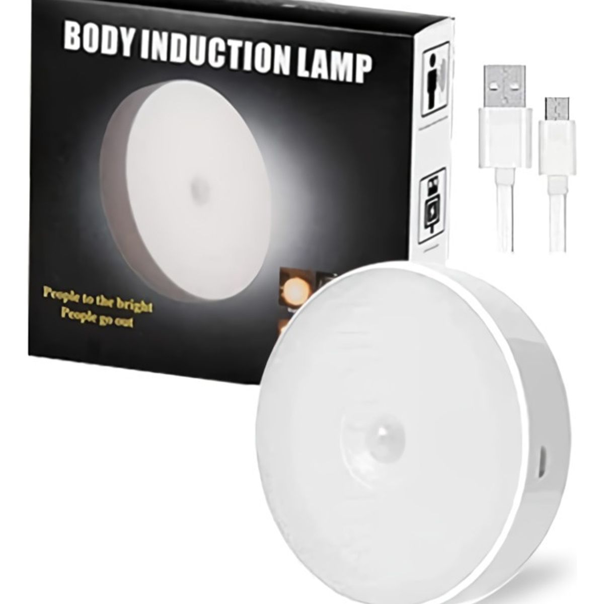 GENERICO - Lampara Led Recargable Usb Luz Blanca Sensor Movimiento Casa