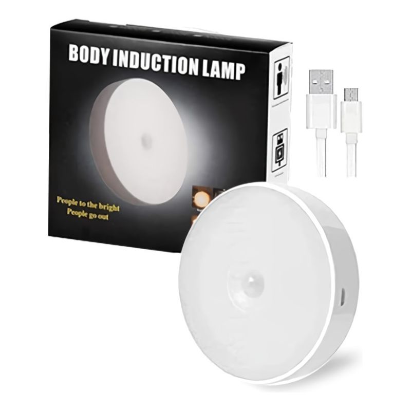 GENERICO - Lampara Led Recargable Usb Luz Blanca Sensor Movimiento Casa