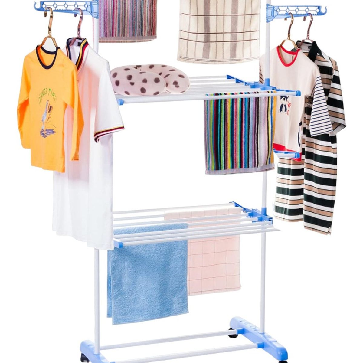 GENERICO - Tendedero Organizador Ropero Plegable Perchero Piso Estante