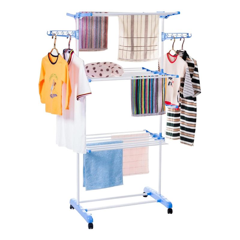 GENERICO - Tendedero Organizador Ropero Plegable Perchero Piso Estante