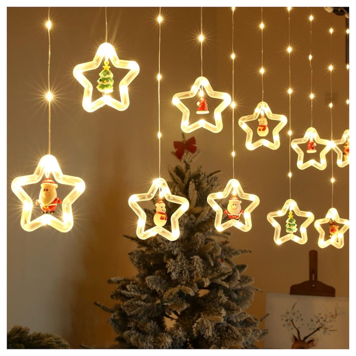 MULTIPLACE COLOMBIA - Luces de navidad decorativas con figuras De estrellas