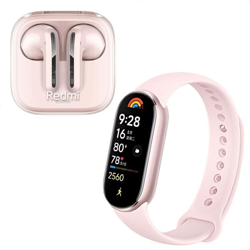XIAOMI - Combo Xiaomi: Smartwatch Smart Band 9 + Buds 6 Active Rosa