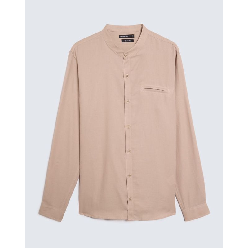 SEVEN SEVEN - Camisa Para Hombre Manga Larga  Color Beige Marca Seven Seven #45012023