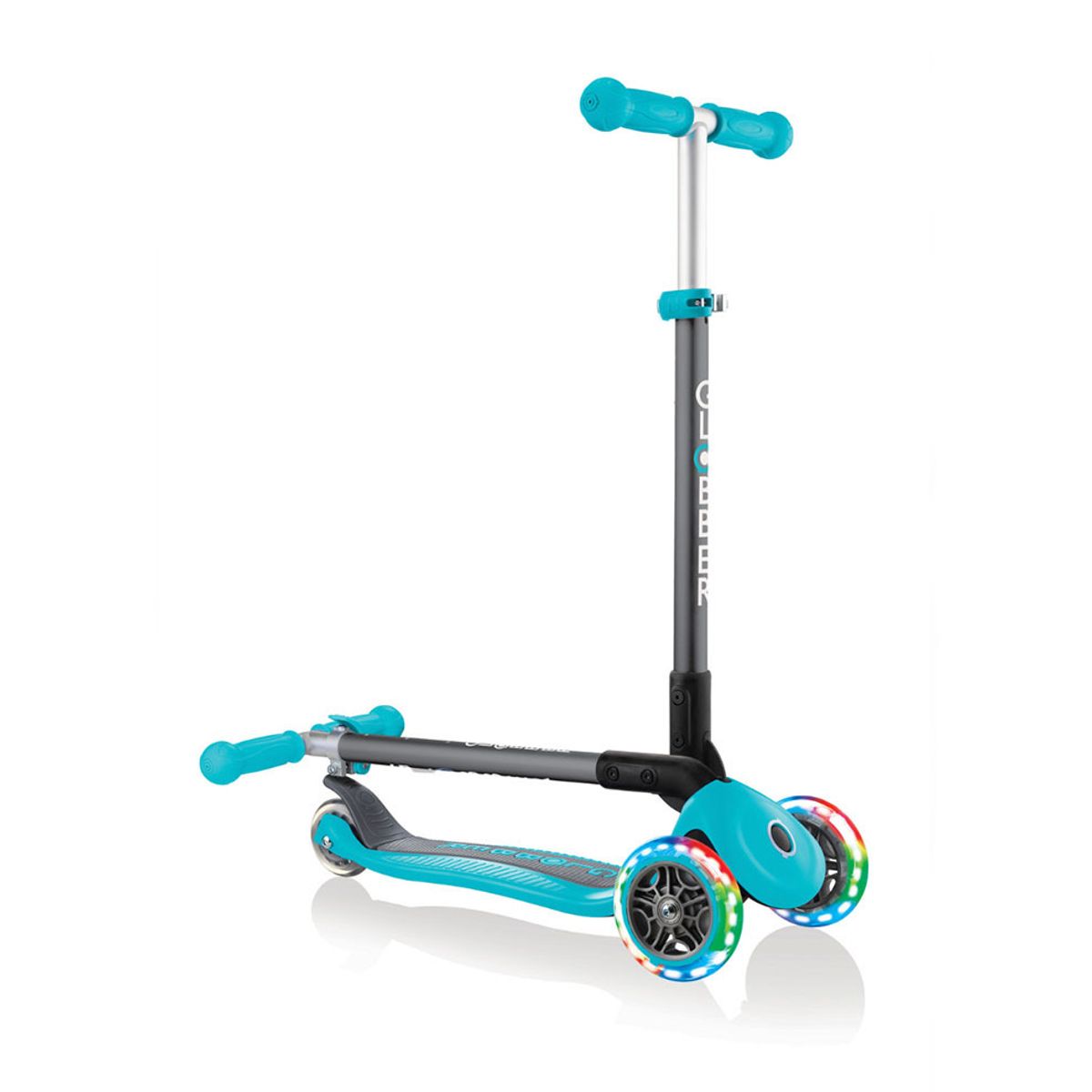 GLOBBER - Patineta Plegable Con Luces Globber Primo verde Para Niños