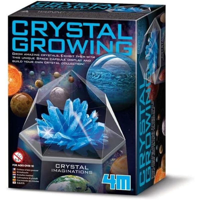 4M - KIT PARA CRECER CRISTALES AZULES CON EXHIBIDOR