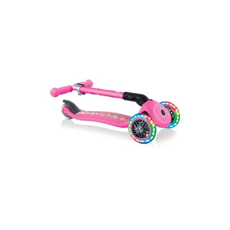 GLOBBER - Patineta Plegable Con Luces Globber junior rosado Para Niños