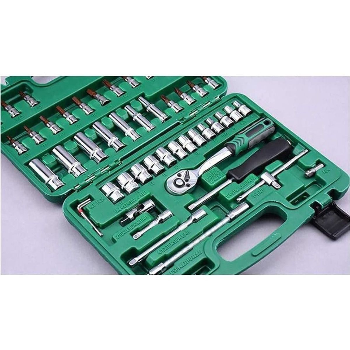 GENERICO - Juego de Copas y Puntas Rache de 53 Piezas Cuadrante de 1/4