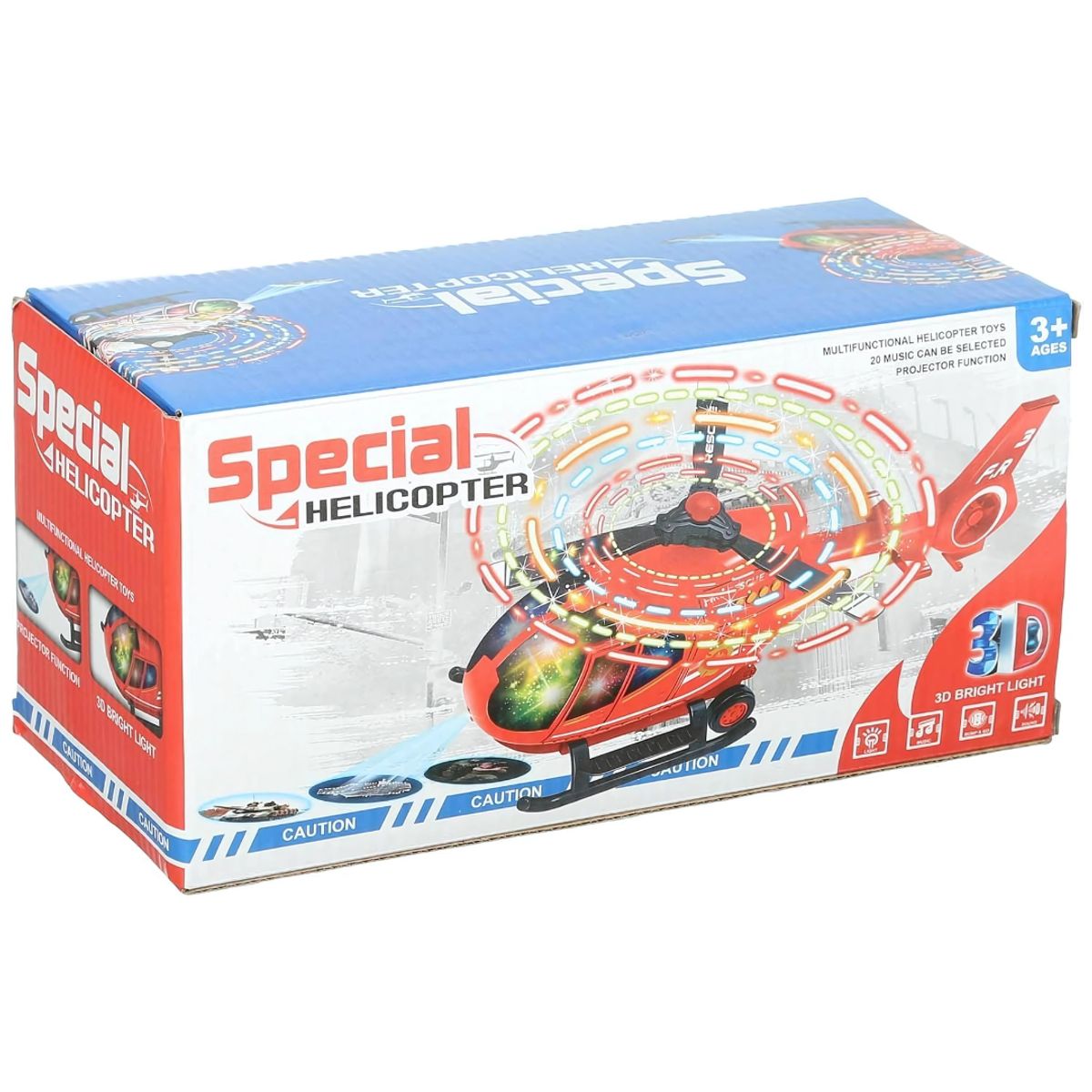 GENERICO - Helicóptero Rescate Electrónico Juguete Con Luces Y Sonido