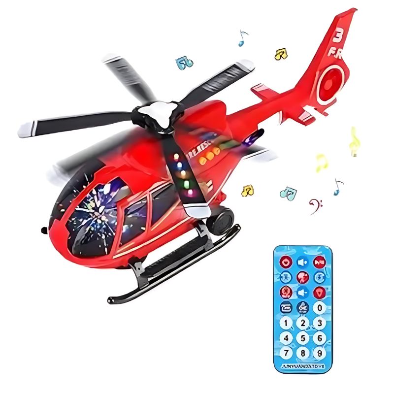 IMPORTADORA MAKA - Helicóptero Rescate Electrónico Juguete Con Luces Y Sonido