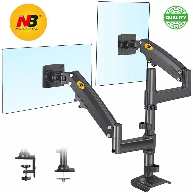 NORTH BAYOU - Soporte Brazo Monitor North Bayou H180 Para 2 Pantallas