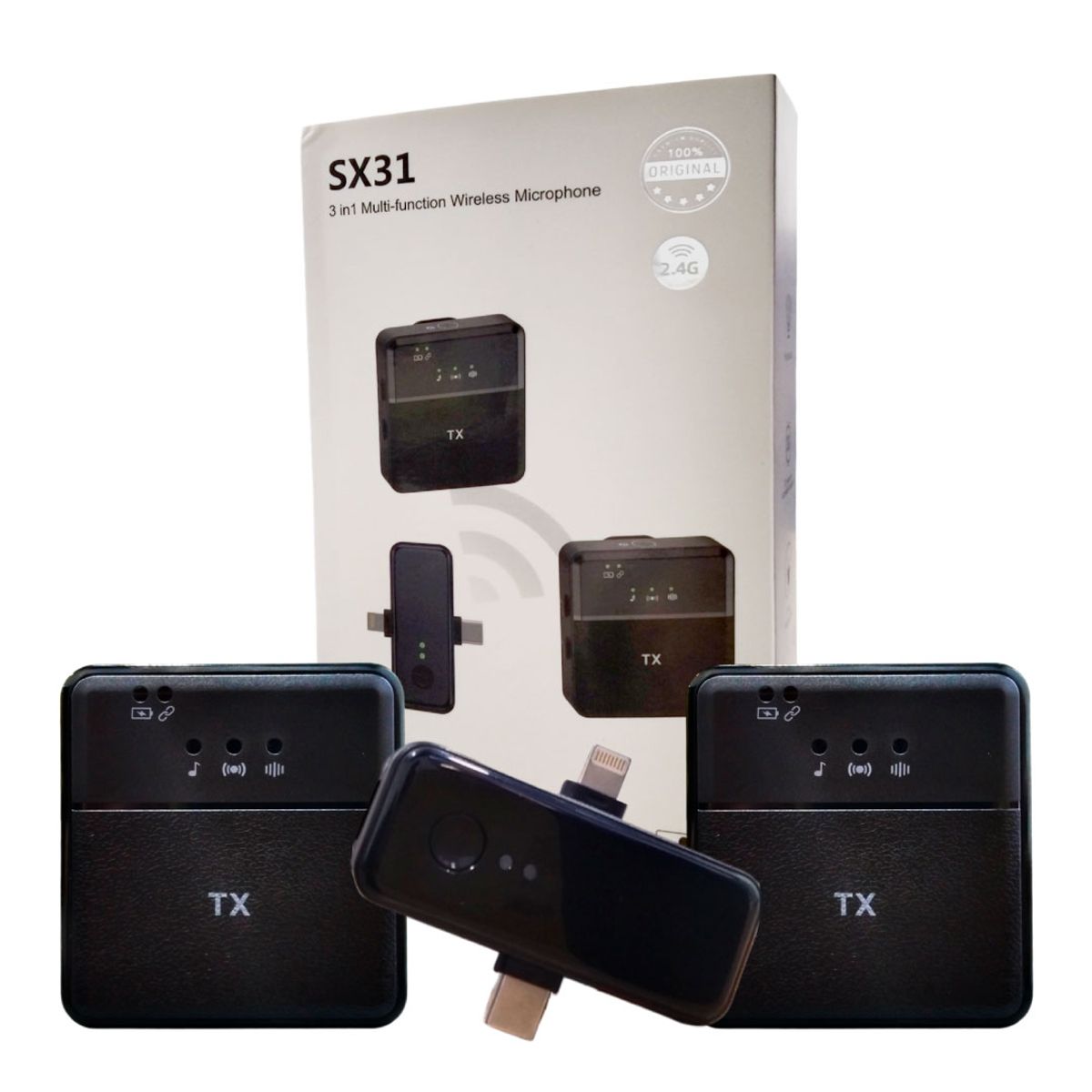 GENERICO - Micrófono inalámbrico multifunción 3 n 1 SX31