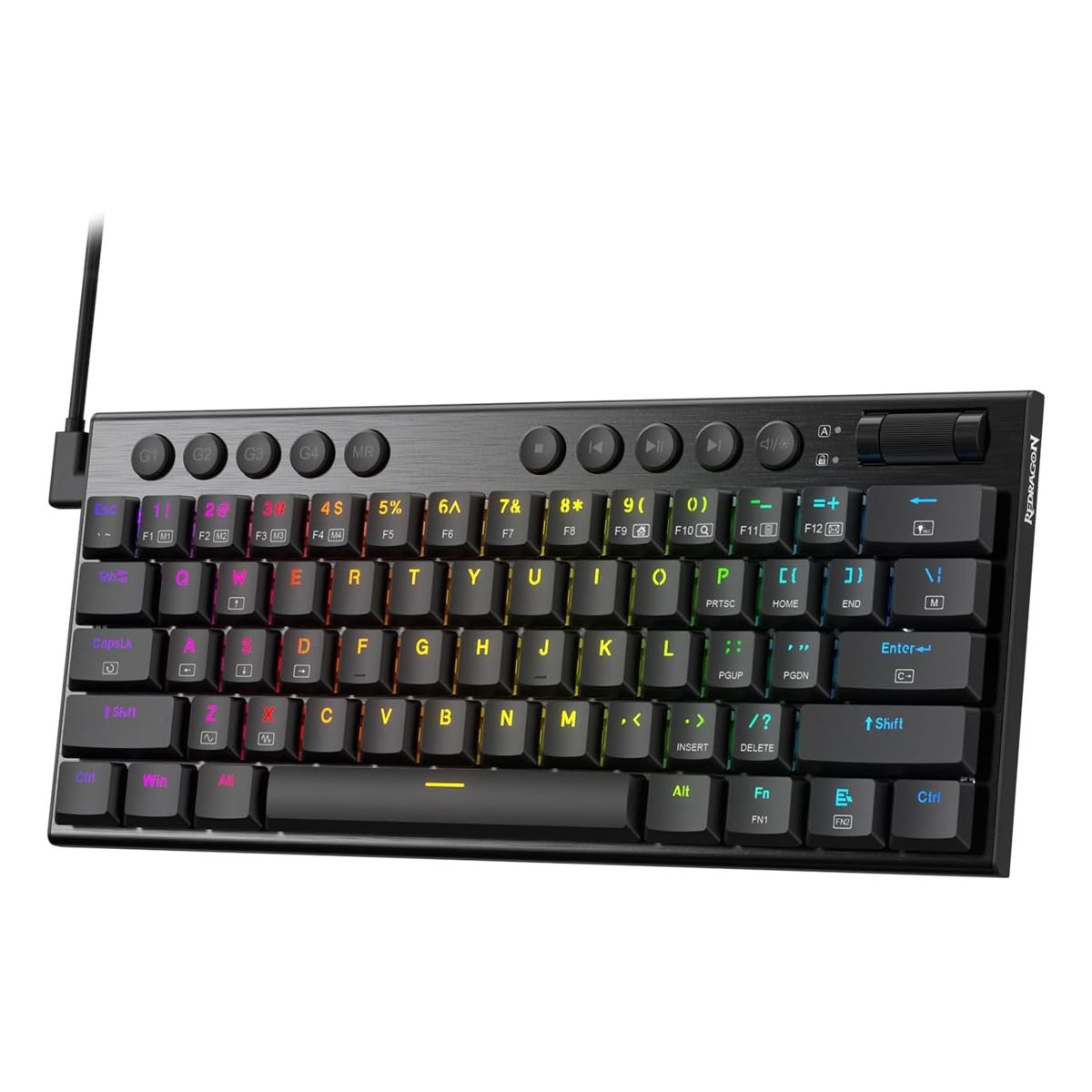 REDRAGON - Teclado Gamer Mecánico Redragon K632 RGB Horus Mini Red