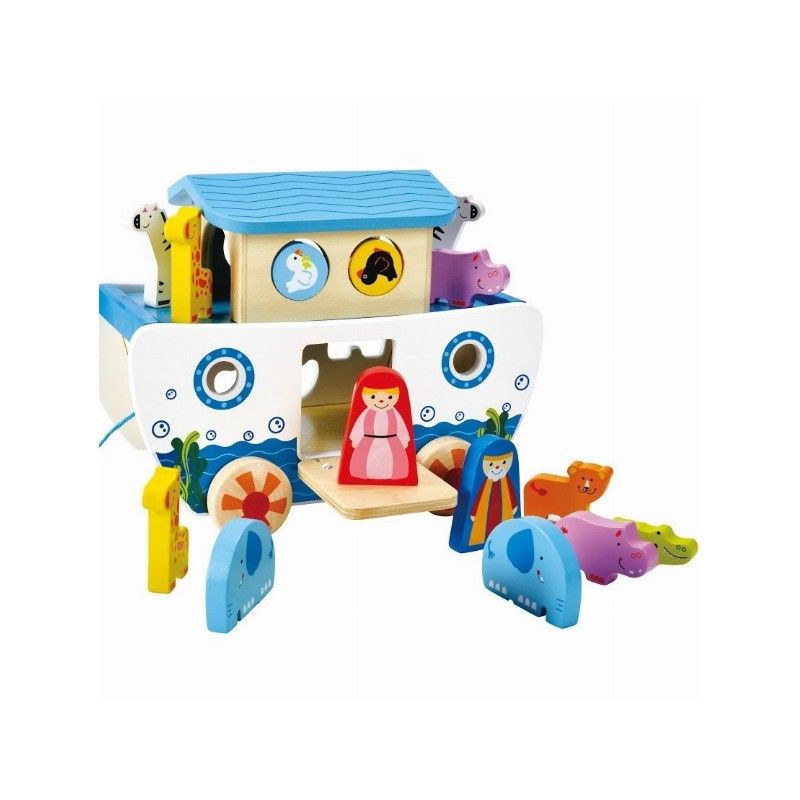 HAPE - Juego Educativo Para Encajar Arca De Noé madera Para Niños