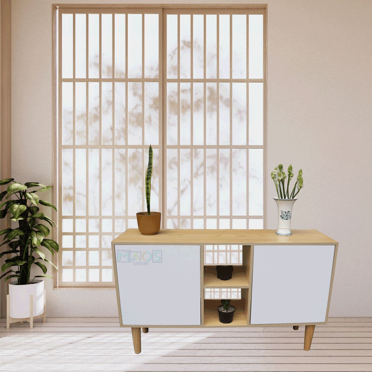 MAOS - MUEBLE CENTRO ENTRETENIMIENTO ESTILO CENTINELA