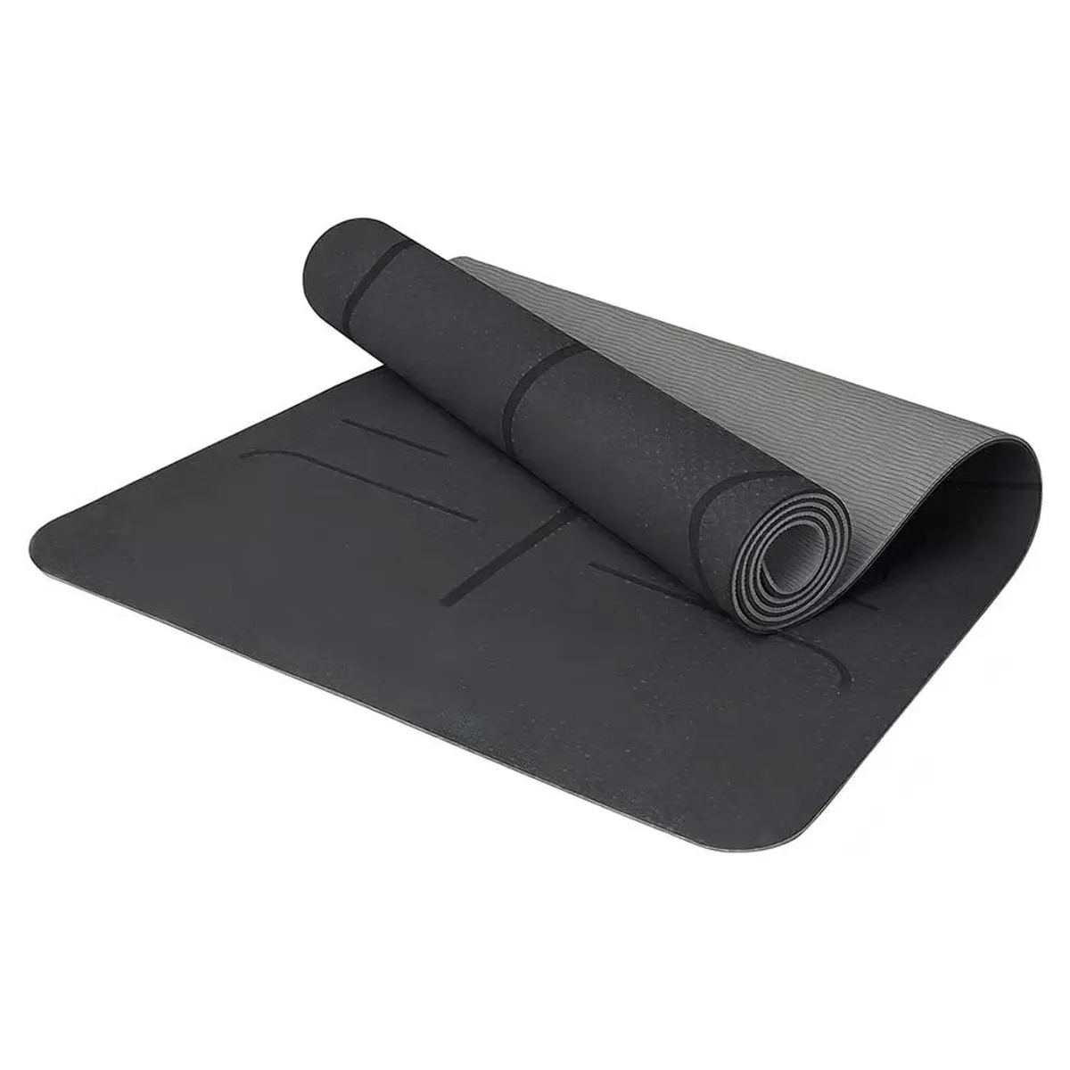 ONE PIXEL - Mat De Yoga Colchoneta Tapete Ejercicio 8mm Bolso Negro